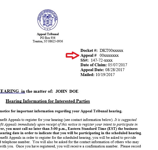 Disability Denial Appeal Letter Examples from myunemployment.nj.gov